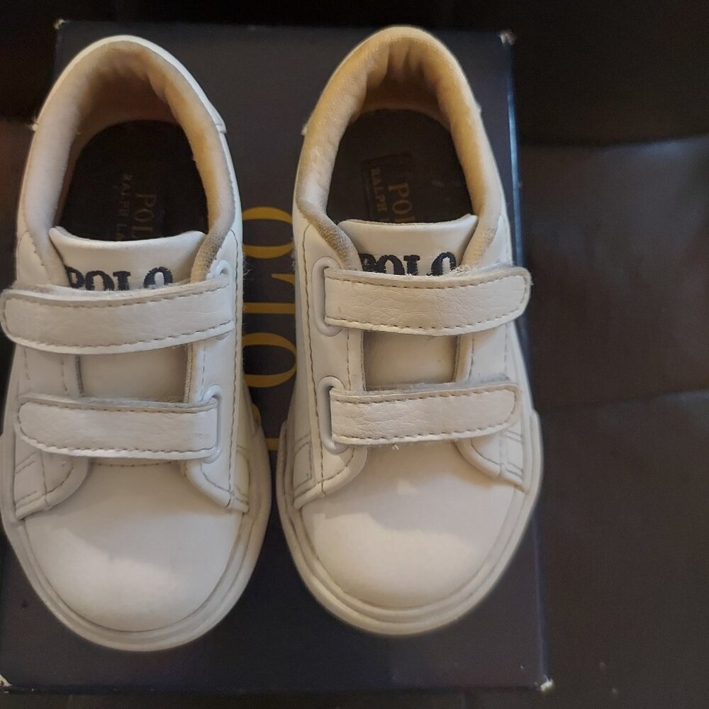 POLO RALPH LAUREN WHITE SNEAKERS FOR TODDLERS